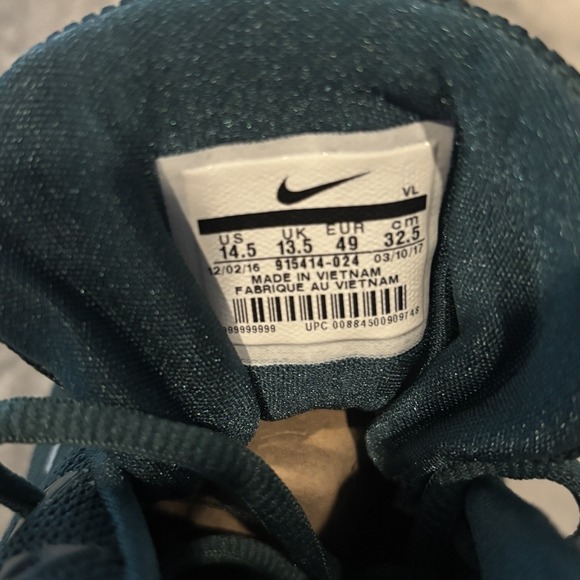 Nike Alpha Menace Pro TD‎ PF Mid Black / Green 915414 Men's Size 14.5 New - Picture 4 of 6